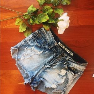 Mossimo distressed high-waisted jean shorts